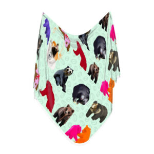 Mint Baby Swaddle Bear Blanket