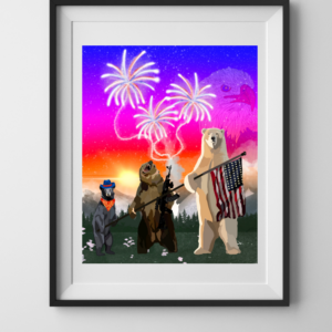 Patriotic Bear Art