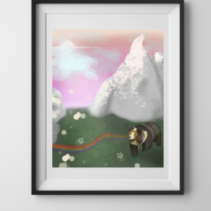 Tibetan Blue Bear Art Print