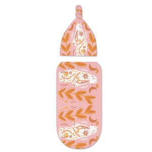Pink Polar Bear Baby Swaddle Set Gift